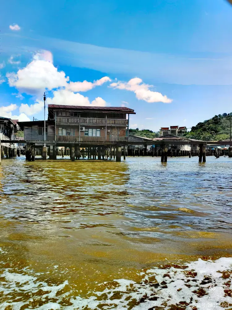 文莱河,水上人家